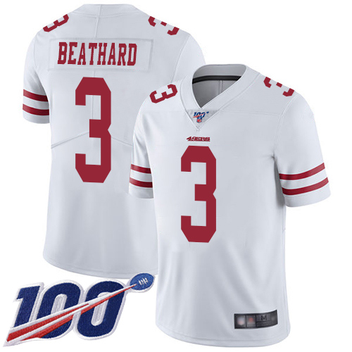 San Francisco 49ers Limited White Men C. J. Beathard Road NFL Jersey #3 100th Season Vapor Untouchable->women nfl jersey->Women Jersey